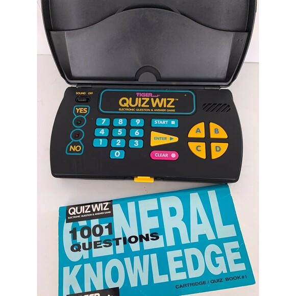 Tiger Electronics Quiz Wiz & 2 New Cartridges Box Office Hits/ Soap Opera - Picture 3 of 9